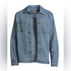 Slate and Stone Blue Denim overshirt Jean shirt Jacket shacket men’s medium NWT